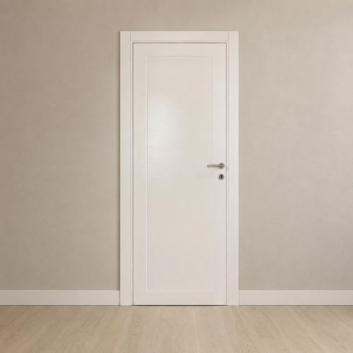 Sobna vrata Premium Matrix sa štokom na neutralnom zidu i svetlim laminatom