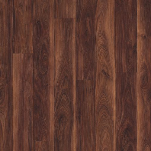 Uzorak akcijskog laminata D2562 12 mm 33/AC5 u tamnom orahovom dekoru sa izraženom prirodnom teksturom drveta