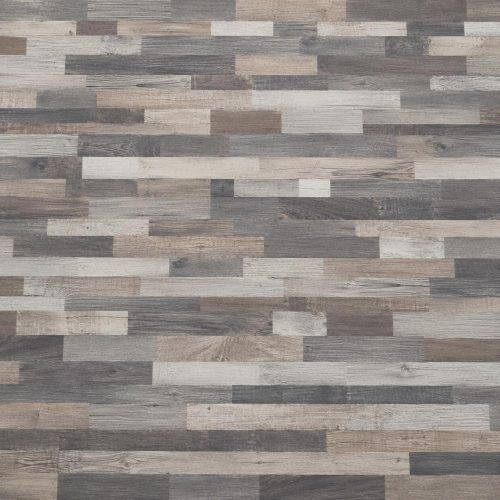 Uzorak akcijskog laminata K042 8 mm 32/AC4 sa mozaik hrast dekorom, patchwork efektom, sivkasto-braon tonovima i dekorativnom strukturom drveta