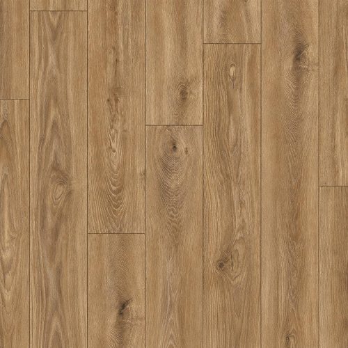 Uzorak kolekcijskog laminata K471 Mandiosa Oak 12 mm 33/AC6 sa toplim prirodnim hrastovim dekorom, zlatno-bež tonovima, izraženom strukturom drveta i diskretnim čvorovima